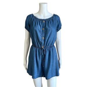 Blue B Collection Chambray Romper - M